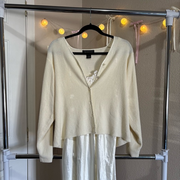 Lane Bryant Other - ୨୧ ･ﾟ✧ Lane Bryant Cream Cardigan Sweater